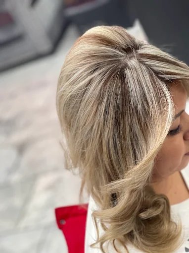 Blonde balayage updo — Hi Style Women's Salon